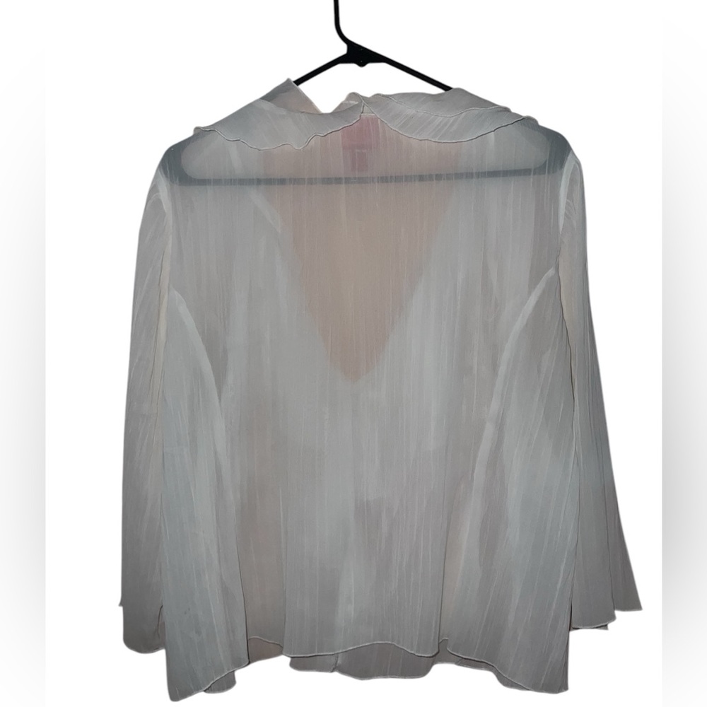 White Ruffled Blouse - Picture 3 of 3